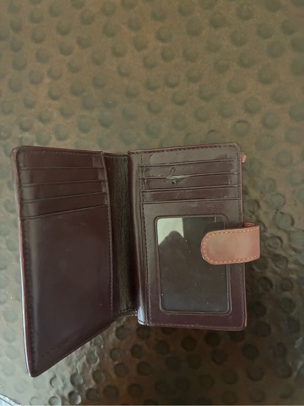 Coach Brown Signature Canvas Phone Wallet Case with Snap